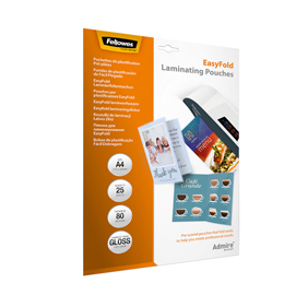 POUCHES ADMIRE EASYFOLD - A4 - CORDONATE - FELLOWES - SCATOLA 25 PEZZI 82966