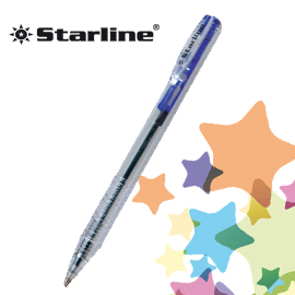PENNA A SFERA A SCATTO  - PUNTA 1,0MM - BLU - STARLINE - CONF. 20 PEZZI STL1006