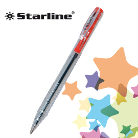 PENNA A SFERA A SCATTO  - PUNTA 1,0MM - ROSSO - STARLINE - CONF. 20 PEZZI STL1007
