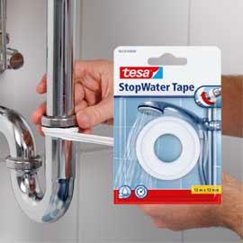 NASTRO STOPWATER PER RIPARAZIONI - TEFLON - 12 MM X 12 M - BIANCO - TESA 71953