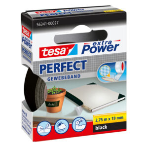NASTRO ADESIVO TELATO XP PERFECT - 19 MM X 2,7 M - NERO - TESA 37925