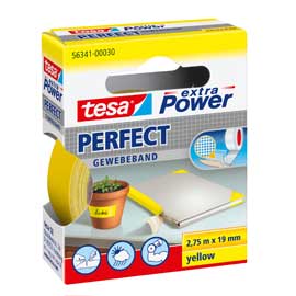 NASTRO ADESIVO TELATO XP PERFECT - 19 MM X 2,7 M - GIALLO - TESA 37927