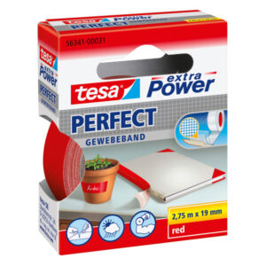 NASTRO ADESIVO TELATO XP PERFECT - 19 MM X 2,7 M - ROSSO - TESA 37928