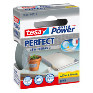 NASTRO ADESIVO TELATO XP PERFECT - 19 MM X 2,7 M - GRIGIO - TESA 37929