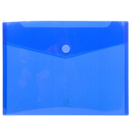 BUSTA A TASCA CON CHIUSURA IN VELCRO - PPL - 24X32 CM - BLU-TRASPARENTE - EXACOMPTA 82465