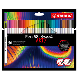 PENNARELLO PEN 68 BRUSH ARTY LINE 568/30 - COLORI ASSORTITI - STABILO - ASTUCCIO 30 PEZZI 100059