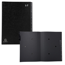 CLASSIFICATORE NUMERICO 1-7 ORDONATOR - 25X33 CM - NERO - EXACOMPTA 82454
