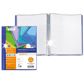 PORTALISTINI ASSO TI - PERSONALIZZABILE - PP LISCIO - 15 X 21 CM - 60 BUSTE -  BLU - SEI ROTA 98992