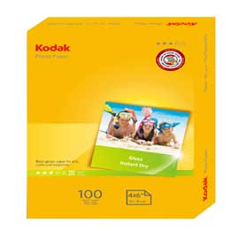 KODAK - CARTA FOTOGRAFICA LUCIDA PHOTO GLOSS - 10X15 CM - 180 GR - 100 FOGLI - 5740-097 KOD5740097