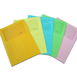 CARTELLINE A L CON FINESTRA SINTEX - CARTONCINO 120 GR - 22X31 CM - MIX 5 COLORI - BLASETTI - CONF. 20 PEZZI 56630