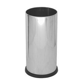 PORTAOMBRELLI STEEL - CON VASCHETTA INTERNA - DIAMETRO 24 CM - H 49 CM - 22 L - ACCIAIO LUCIDO - STILCASA 100472