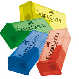 TEMPERAMATITE CON CONTENITORE - 1 FORO - CON SERBATOIO - FABER CASTELL - CONF. 25 PEZZI 63381
