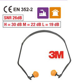 INSERTI AURICOLARI CON ARCHETTO 1310 - SNR 26 DB - BLU-ARANCIO - 3M 61175