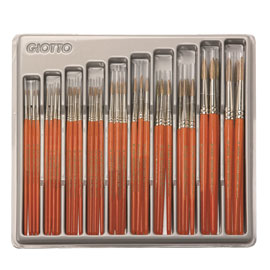 PENNELLI PUNTA TONDA SERIE 700 - PELO DI BUE - GIOTTO - VETRINETTA 64 PEZZI 28157