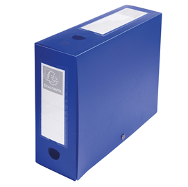 SCATOLA PER ARCHIVIO BOX - CON BOTTONE - 25X33 CM - DORSO 10 CM - BLU - EXACOMPTA 82452