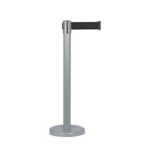 COLONNINA SEGNAPERCORSO - CON NASTRO NERO 250 CM - GRIGIO - STILCASA 90934