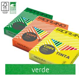 CARTA COPY TINTA - A3 - 160 GR - COLORI FORTI VERDE - FABRIANO - CONF. 125 FOGLI 68437