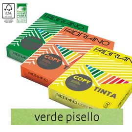 CARTA COPY TINTA - A4 - 80 GR - COLORI FORTI VERDE PISELLO - FABRIANO - CONF. 500 FOGLI 57163