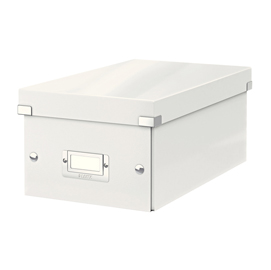SCATOLA ARCHIVIO CLICK  STORE - PER DVD - 20,6X14,7X35,2 CM - BIANCO - LEITZ 64473