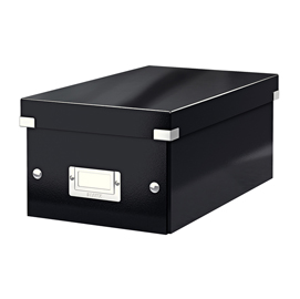 SCATOLA ARCHIVIO CLICK  STORE - PER DVD - 20,6X14,7X35,2 CM - NERO - LEITZ 64474