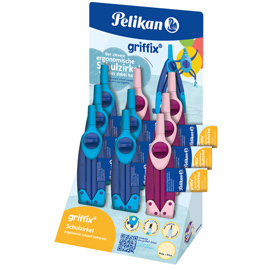 COMPASSO GRIFFIX - COLORI ASSORTITI - PELIKAN - EXPO 9 PEZZI 102456