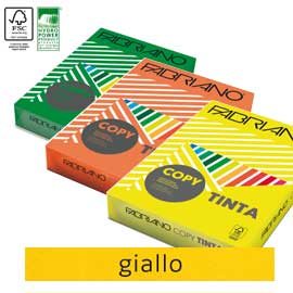 CARTA COPY TINTA - A4 - 80 GR - COLORI  FORTI GIALLO - FABRIANO - CONF. 500 FOGLI 57167