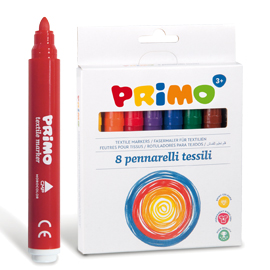 PENNARELLI PER TESSUTO - COLORI ASSORTITI - PRIMO - ASTUCCIO 8 PEZZI 79433