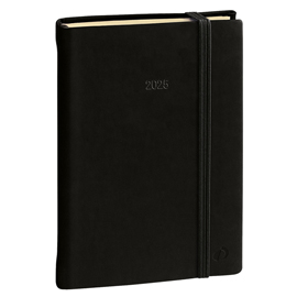 AGENDA GIORNALIERA DAILY POCKET PRESTIGE SILK 2023 - 8,5 X 13 CM - NERO - QUO VADIS 94607