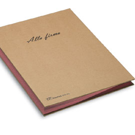 LIBRO FIRMA ECO - 18 INTERCALARI - 24X34 CM - AVANA - FRASCHINI 58500