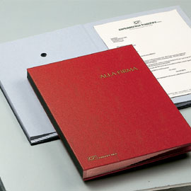 LIBRO FIRMA - 18 INTERCALARI - 24X34 CM - ROSSO - FRASCHINI 56602