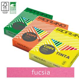 CARTA COPY TINTA - A4 - 160 GR - COLORI FORTI FUCSIA - FABRIANO - CONF. 250 FOGLI 68430
