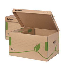 SCATOLA CONTAINER ECOBOX - 34X43,9X25,9 CM - APERTURA SUPERIORE - AVANA - ESSELTE 72339