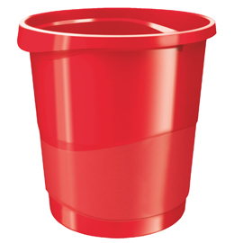 CESTINO GETTACARTE EUROPOST VIVIDA - 25,8 X28,5 CM - ALTEZZA 32,2 CM - 14 LT - ROSSO - ESSELTE 80524