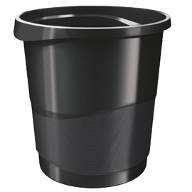 CESTINO GETTACARTE EUROPOST VIVIDA - 25,8 X28,5 CM - ALTEZZA 32,2 CM -14 LT - NERO - ESSELTE 80523