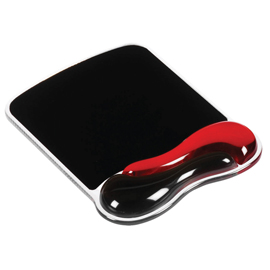 TAPPETINO DUO GEL -  PER MOUSE - ROSSO/FUMO - KENSINGTON 102309