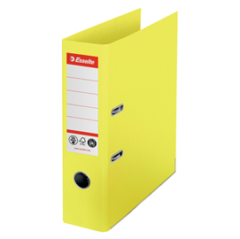 REGISTRATORE A LEVA - CO2 NEUTRAL - A4 - DORSO 75 MM - GIALLO - ESSELTE 94147