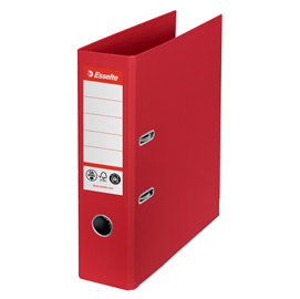 REGISTRATORE A LEVA - CO2 NEUTRAL - A4 - DORSO 75 MM - ROSSO - ESSELTE 94145