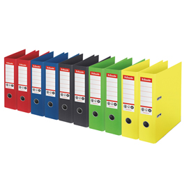 REGISTRATORE A LEVA - CO2 NEUTRAL - A4 - DORSO 75 MM - COLORI ASSORTITI - ESSELTE 94149