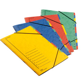 CLASSIFICATORE NUMERICO 1-7 - 7 SCOMPARTI - CON ELASTICI - 24X34 CM - COLORI ASSORTITI - FRASCHINI 63678