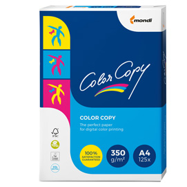 CARTA COLOR COPY - A4 - 350 GR - BIANCO - MONDI - CONF. 125 FOGLI 71486