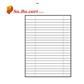 CARTA USO BOLLO - A4 - 80 GR - 1 RIGO - C-MARGINE - BIANCO - SABACART - CONF. 500 FOGLI 64668
