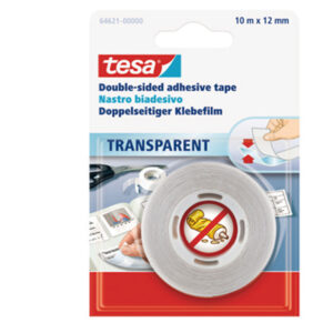 NASTRO BIADESIVO - 10 MT X 12 MM - TRASPARENTE - TESA 36227