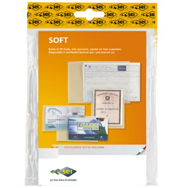 BUSTE A SACCO SOFT - PPL - 7,5X11 CM - LISCIO - TRASPARENTE - SEI ROTA - CONF. 10 PEZZI 74707