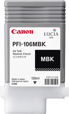 CANON - CARTUCCIA INK - NERO OPACO - 6620B001AA - 130ML CANINPFI106MBK