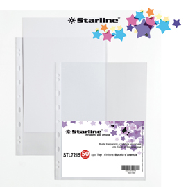 BUSTE FORATE - TOP - BUCCIA - 22X30 CM - TRASPARENTE - STARLINE - CONF. 50 PEZZI STL7215
