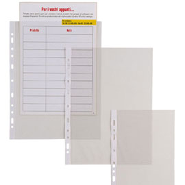 BUSTE FORATE ATLA T - PESANTE - LISCIO - 23X33 CM - TRASPARENTE - SEI ROTA - CONF. 25 PEZZI 40235