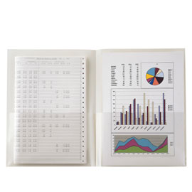 CARTELLINE CON TASCHE POLI 300 - PPL - BUCCIA - 21X29,7 CM - TRASPARENTI - SEI ROTA - CONF. 5 PEZZI 58889