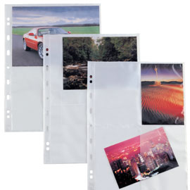 BUSTE FORATE ATLA F PORTA FOTO - 8 SPAZI 10X15 CM - TRASPARENTE - SEI ROTA - CONF. 10 PEZZI 56680