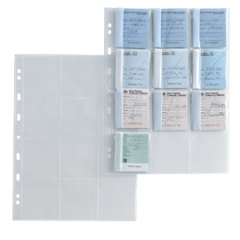 BUSTE PORTA MATRICI ASSEGNI ATLA MA - FORATURA UNIVERSALE - 12 TASCHE -  TRASPARENTE - SEI ROTA - CONF. 10 PEZZI 53982