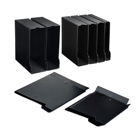 CUSTODIA PER RACCOGLITORI 65 - 28X31,5 CM - DORSO 10 CM - NERO - SEI ROTA 25589